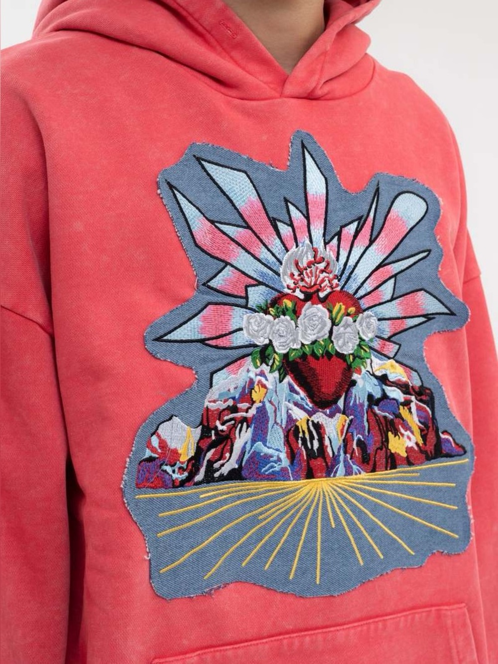 NWT RICHGAINER Patchwork Hoodie - Picture 5 of 16